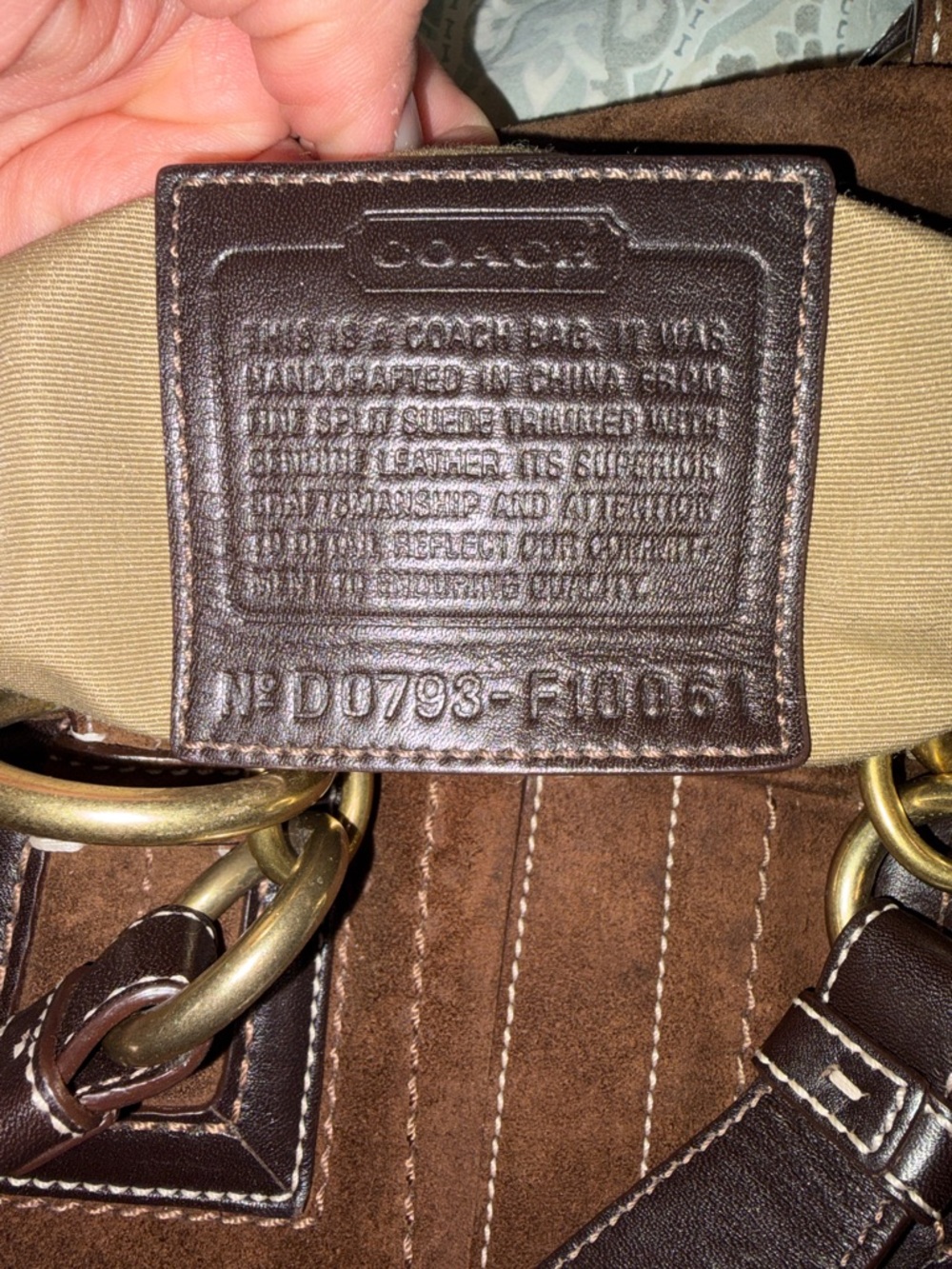 Vintage Coach Mia Soho Chocolate Brown Suede Buckle Satchel - Picture 2 of 14